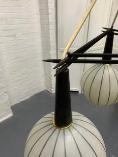 1960s Three Globe Pendant Light Fixture - 1460754