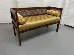 1960s Tufted and Cane Bench - 4002813