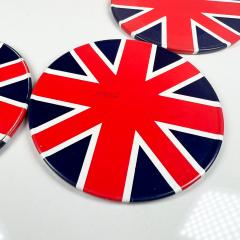 1960s UK Vintage British Bar Coasters Union Jack Set of Six - 2933973