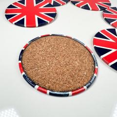 1960s UK Vintage British Bar Coasters Union Jack Set of Six - 2933976