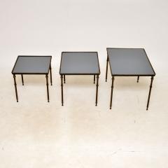 1960s Vintage French Mirrored Brass Nest of Tables - 3107065