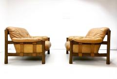 1960s Vintage Leather Lounge Chairs a Pair - 2224749