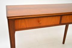 1960s Vintage Walnut Teak Console Side Table Desk - 3093870