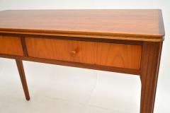1960s Vintage Walnut Teak Console Side Table Desk - 3093872