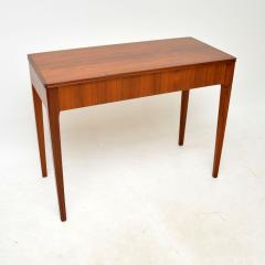 1960s Vintage Walnut Teak Console Side Table Desk - 3093875