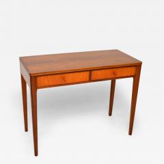 1960s Vintage Walnut Teak Console Side Table Desk - 3098009