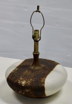 1960s Volcanic Lava Glazed Table Lamp - 3573336