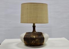 1960s Volcanic Lava Glazed Table Lamp - 3573338