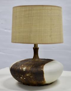 1960s Volcanic Lava Glazed Table Lamp - 3573339