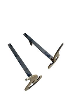 1960s bronze andirons - 4304981