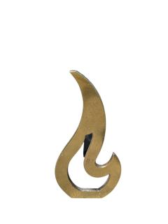 1960s bronze andirons - 4304984
