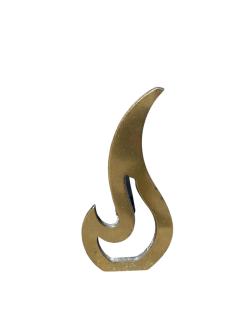 1960s bronze andirons - 4304986