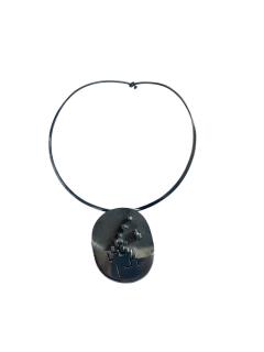 1960s moderniste silver necklace - 4721539