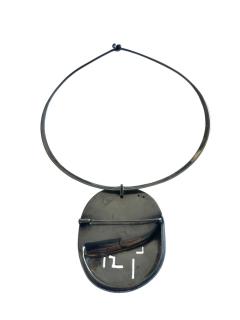 1960s moderniste silver necklace - 4721541