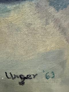 1963 Oil Painting on Board of a pair of Boots Signed Unger - 4522959