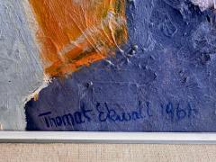 1966 Abstract Swedish Modern Portrait Painting by Thomas Ekvall - 4585942