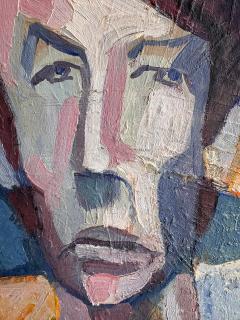 1966 Abstract Swedish Modern Portrait Painting by Thomas Ekvall - 4585952