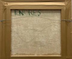 1969 Endres Surrealist Architectural Oil Painting on Canvas Signed New Framing - 4097110