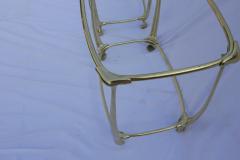 1970 1980 Pair of Gilt Bronze Tables with 2 Levels in the Style of Art Nouveau - 2534175