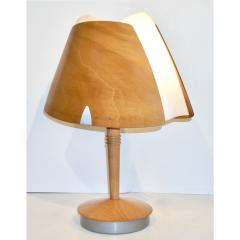 1970 French Vintage Birch Wood and Acrylic Table Lamp for Barcelona Hilton Hotel - 1487669