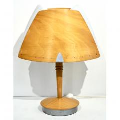 1970 French Vintage Birch Wood and Acrylic Table Lamp for Barcelona Hilton Hotel - 1487672