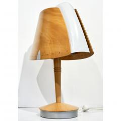 1970 French Vintage Birch Wood and Acrylic Table Lamp for Barcelona Hilton Hotel - 1487673