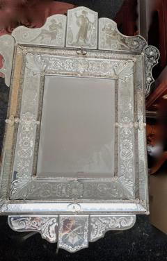 1970 Venice Mirror in the Antique with Decor of Characters Symbolizing Justice - 2320204