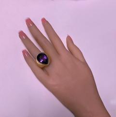 1970 s 18K Amethyst large Ring  - 1192774