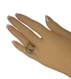 1970 s 18K Moonstone Modernism Abstract Ring  - 4413998