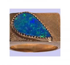 1970 s Gold Opal triplet Ring  - 1152459