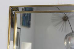 1970 s Modern Chrome And Brass Italian Mirror - 1909968
