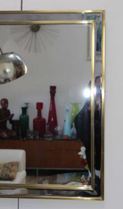 1970 s Modern Chrome And Brass Italian Mirror - 1909972