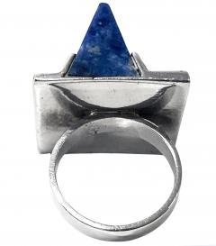1970 s Sodalite and Sterling Ring  - 3493847