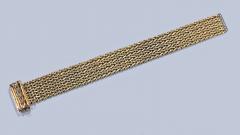 1970s 18K and Diamond mesh link wide adjustable Bracelet - 1190486