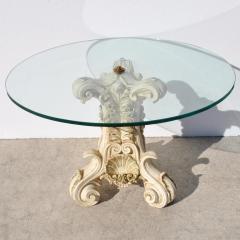 1970s 80s Classical Pedestal Side Coffee Table - 2762817