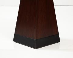 1970s Architectural Walnut Square Side Table - 3191168