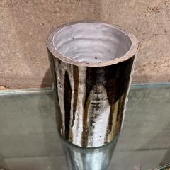 1970s Art Pottery Vase Lava Drip Glaze Planter - 3479417