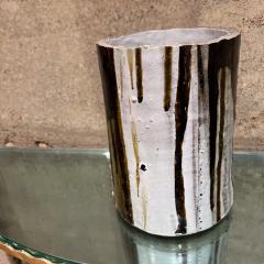 1970s Art Pottery Vase Lava Drip Glaze Planter - 3479418