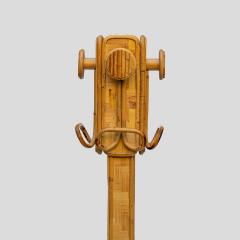 1970s Bamboo rattan coat hanger by Vivai del sud - 4129333