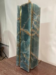 1970s Blue onyx table lamp by Starba Basel - 3248616