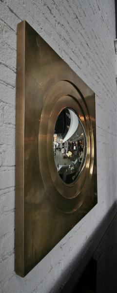 1970s Brass Convex Mirror - 288950