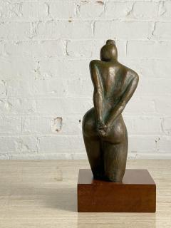 1970s Bronze Figural Nude Sculpture on Wood Base - 2682481