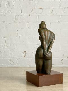 1970s Bronze Figural Nude Sculpture on Wood Base - 2682486
