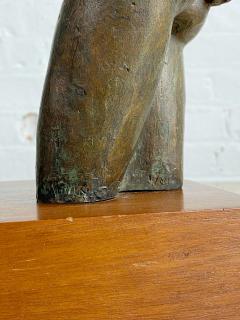 1970s Bronze Figural Nude Sculpture on Wood Base - 2682487