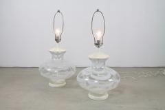 1970s Bulbous Italian Glass Table Lamps - 231615