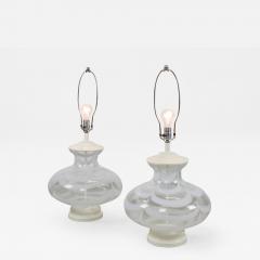 1970s Bulbous Italian Glass Table Lamps - 231981