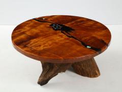 1970s California Craftman Inlaid Coffee Table - 2130146