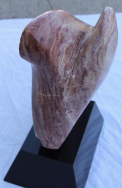 1970s Carved Marble Abstract Dog Head Sculpture - 2488214