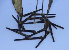 1970s Cattails Brutalist Table Sculpture - 2832684