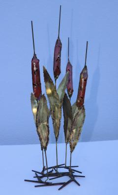 1970s Cattails Brutalist Table Sculpture - 2832686